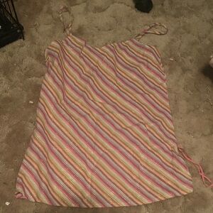 Old Navy Pink Multi-Color Striped Tank Top